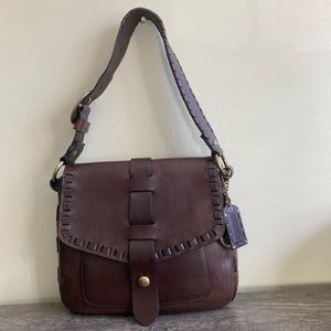 Coach Julia Leather Hobo Bag Mahogany